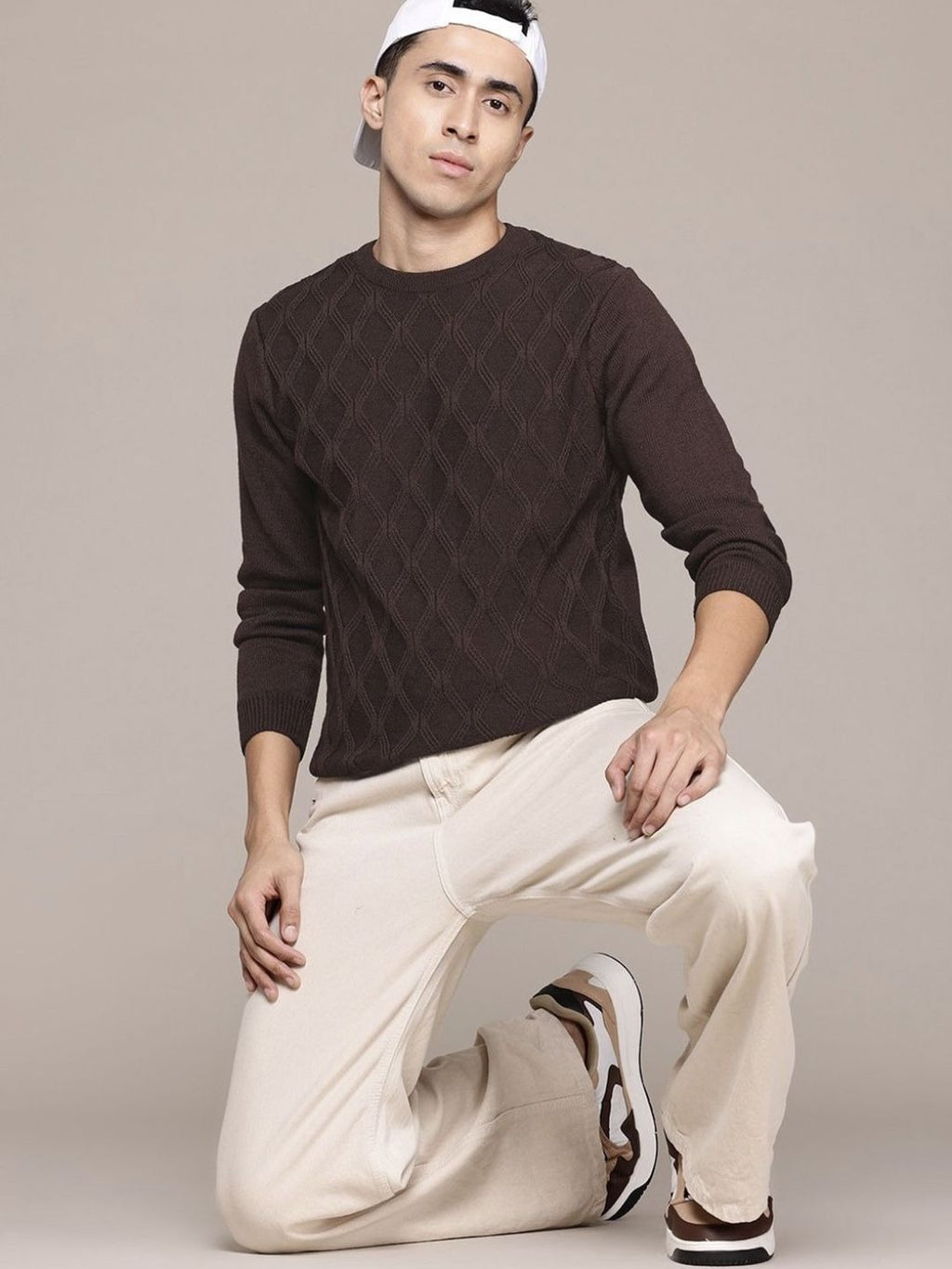 Roadster The Lifestyle Co Woven-Design Pullover