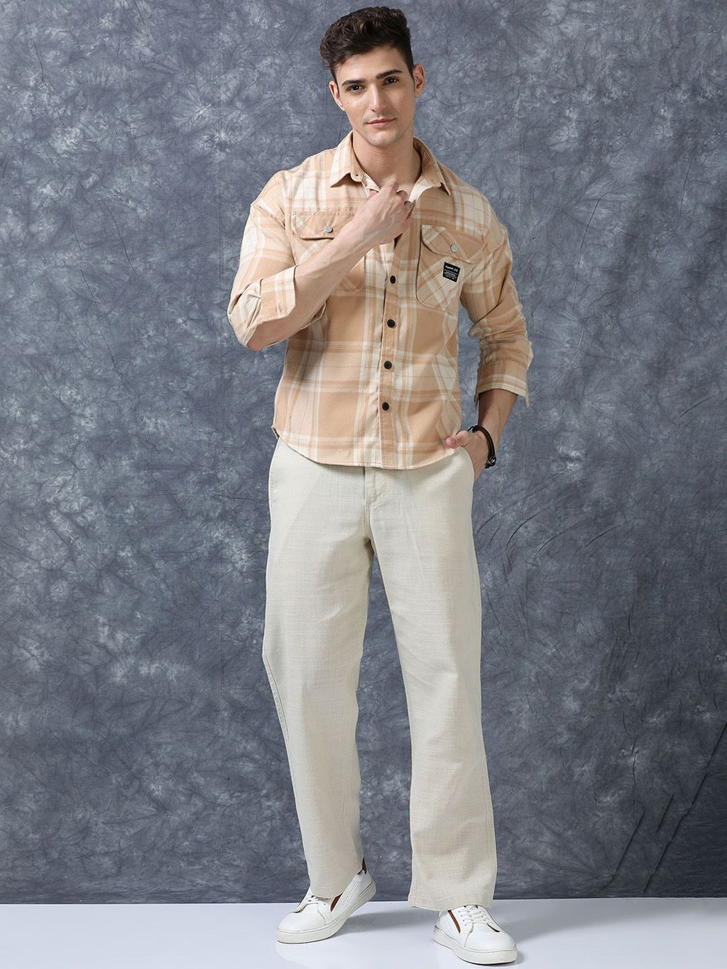 Roadster The Lifestyle Co Linen Relaxed-Fit Regular Trousers