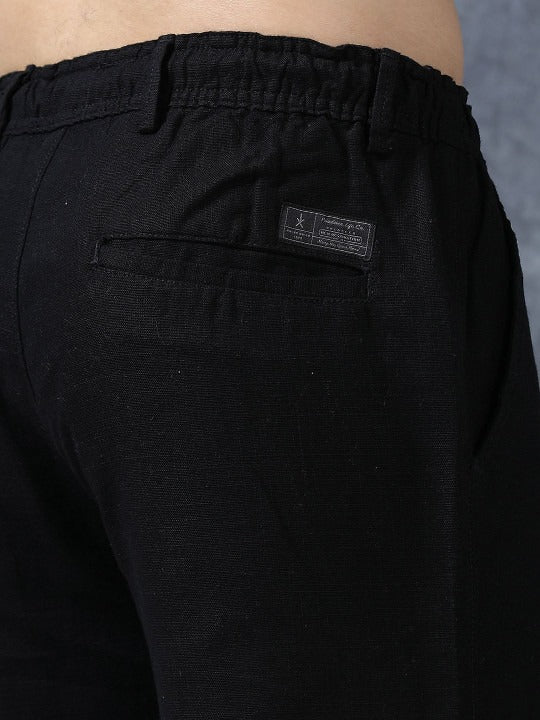 Roadster The Lifestyle Co Linen Relaxed-Fit Regular Trousers