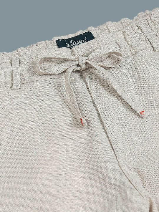 Roadster The Lifestyle Co Linen Relaxed-Fit Regular Trousers