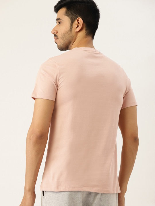 ETC Men Pack of 2 Solid Pure Cotton Lounge T-shirts