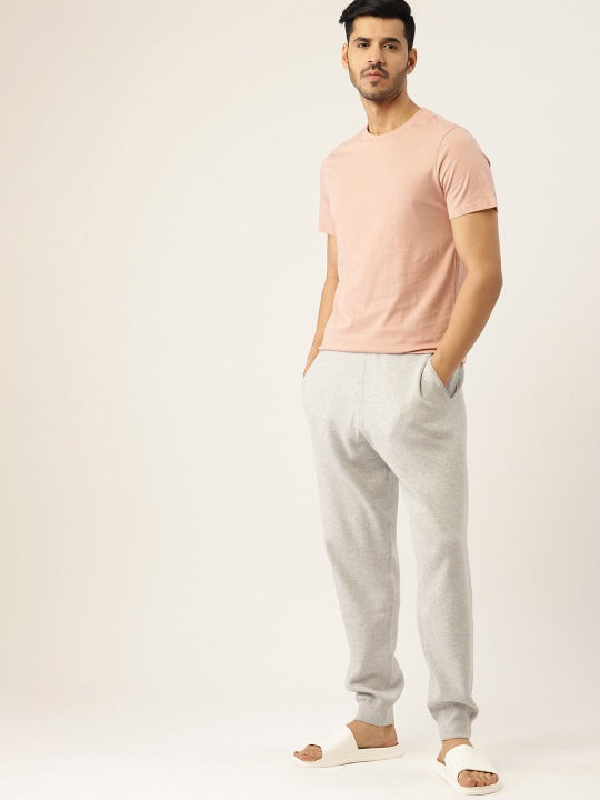 ETC Men Pack of 2 Solid Pure Cotton Lounge T-shirts